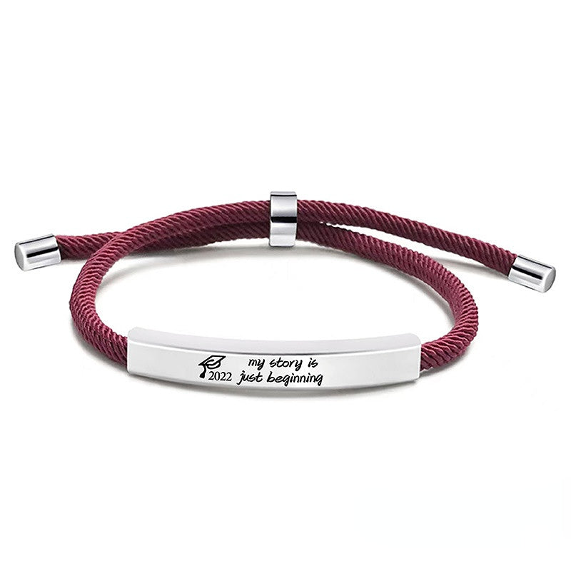 Venta al por mayor pulsera de acero inoxidable de graduación